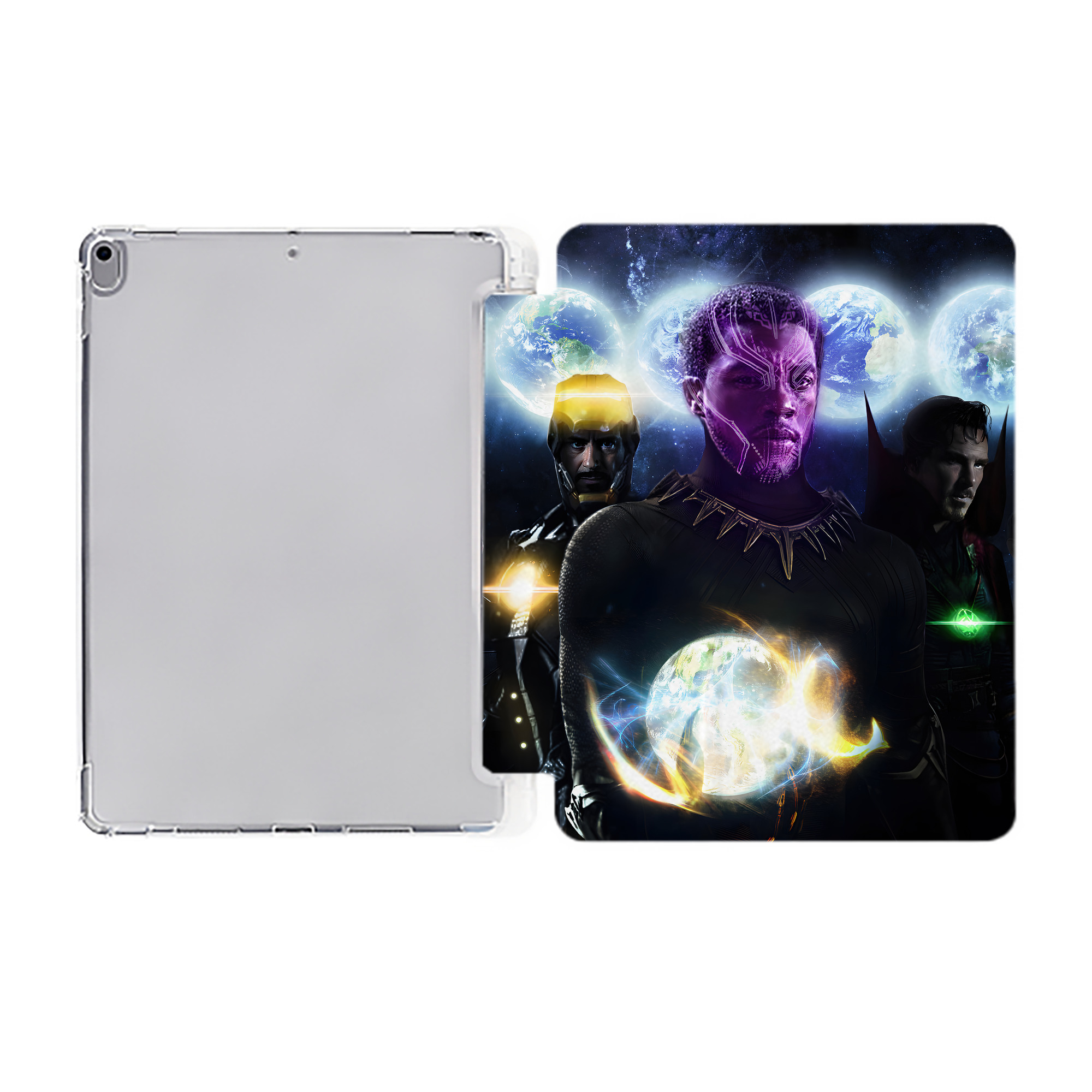 （画像用） アベンジャーズ The Avengers IPad ケース ペン収納付き 三つ折りスタンド PUレザー×シリコン 対応機種9.5/10.5/10.9インチ